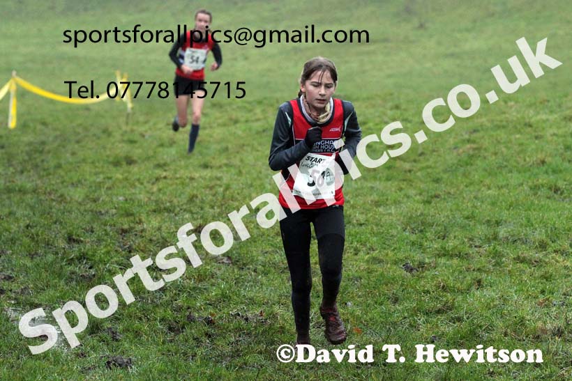 Girls under-15s, NECAA Junior Cross Country Relays, Thornley Farm, Peterlee, Saturday, December 12th. Photo: David T. Hewitson/Sports for All Pics